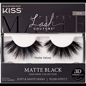 NWT KISS Lash Couture Matte Black Faux Mink